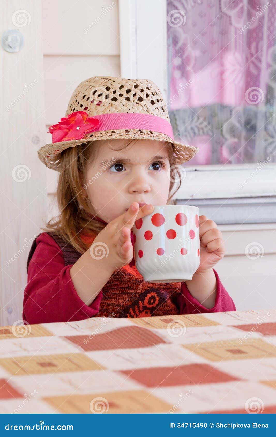 Girl drinks milk stock photo. Image of close, child, tasty 34715490