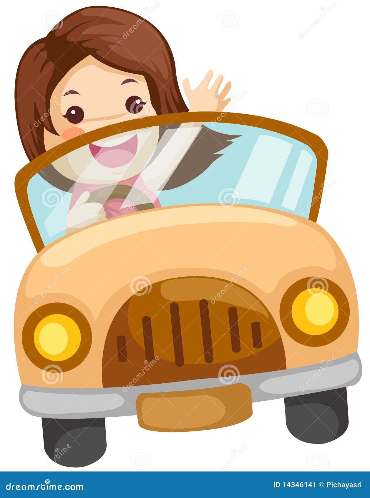 girl driving a car