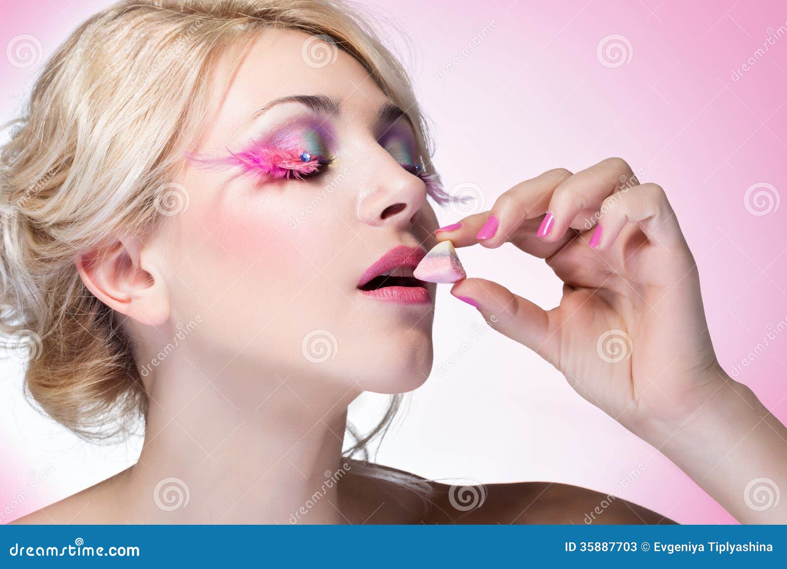 eating candy stock image. Image girl, fashion - 35887703