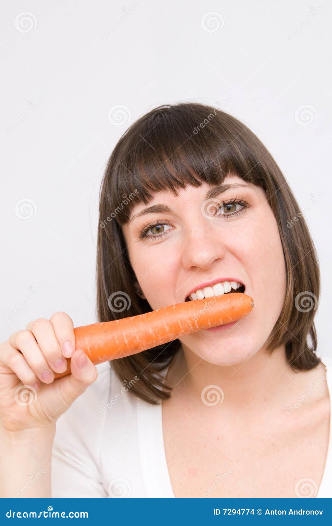 Girl Eating Carrot Stock Images Image 7294774