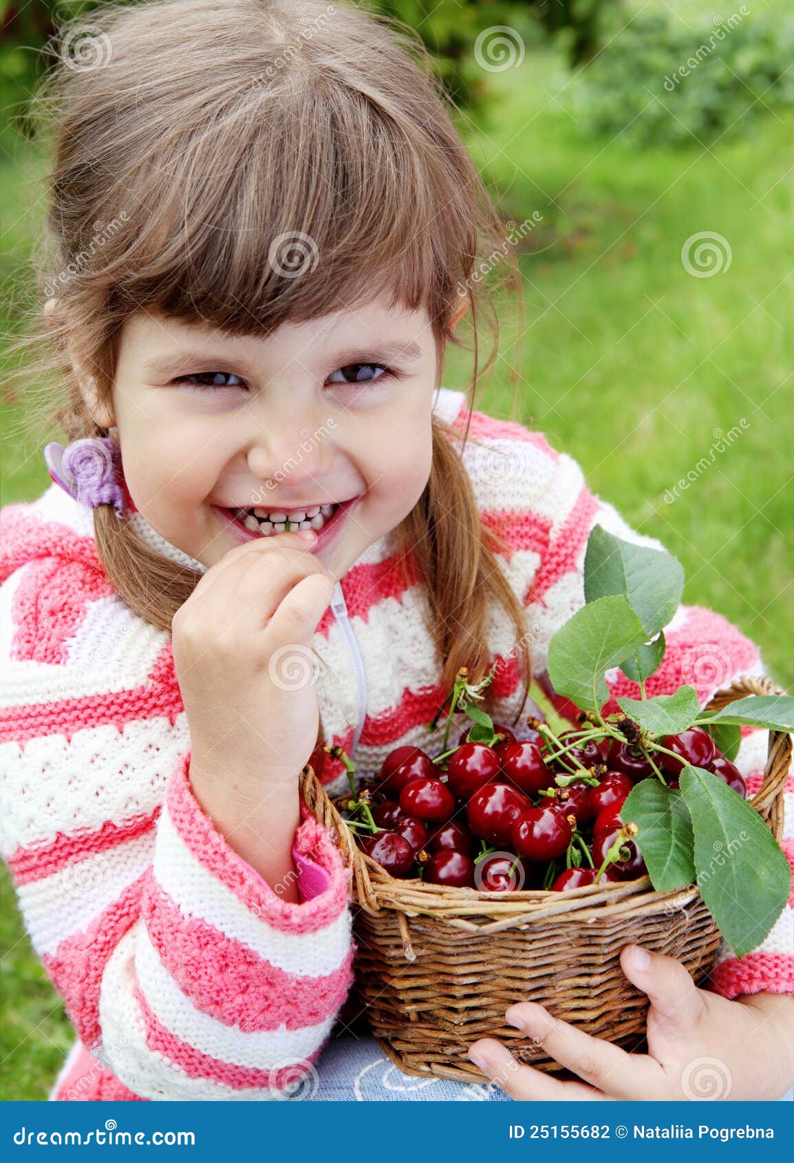 Girl Eating Cherry stock photo. Image of sweet, healthy 25155682