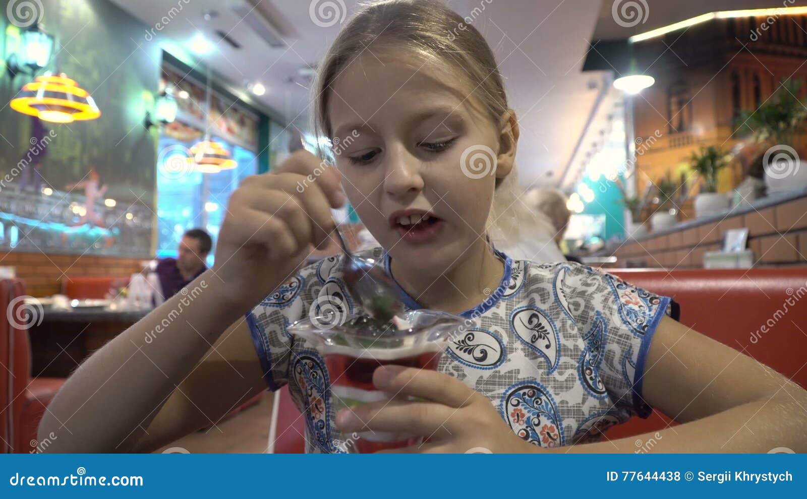 Girl Eating Ice Cream Stock Footage Video Of Girl Portrait 77644438