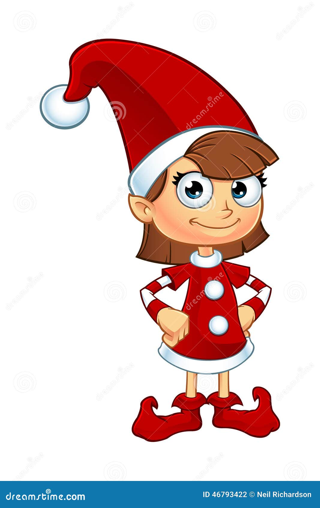 girl elf character in red