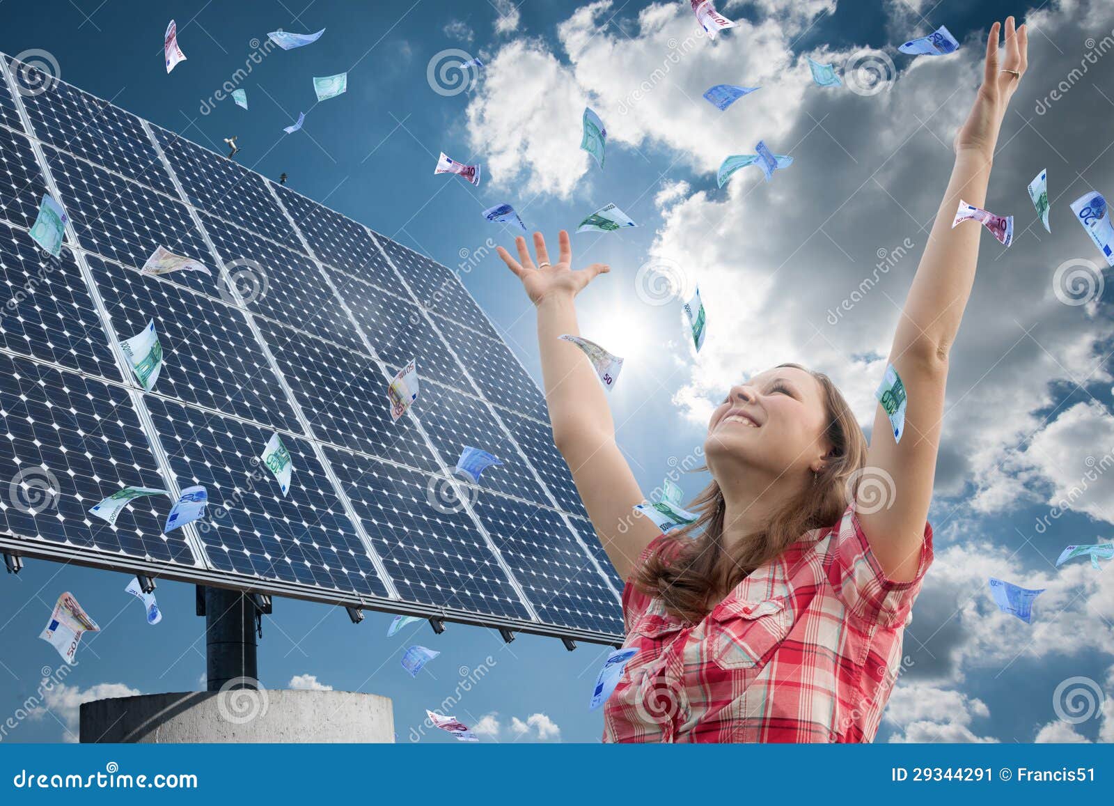 Girl and energy stock image. Image of environment, female 29344291