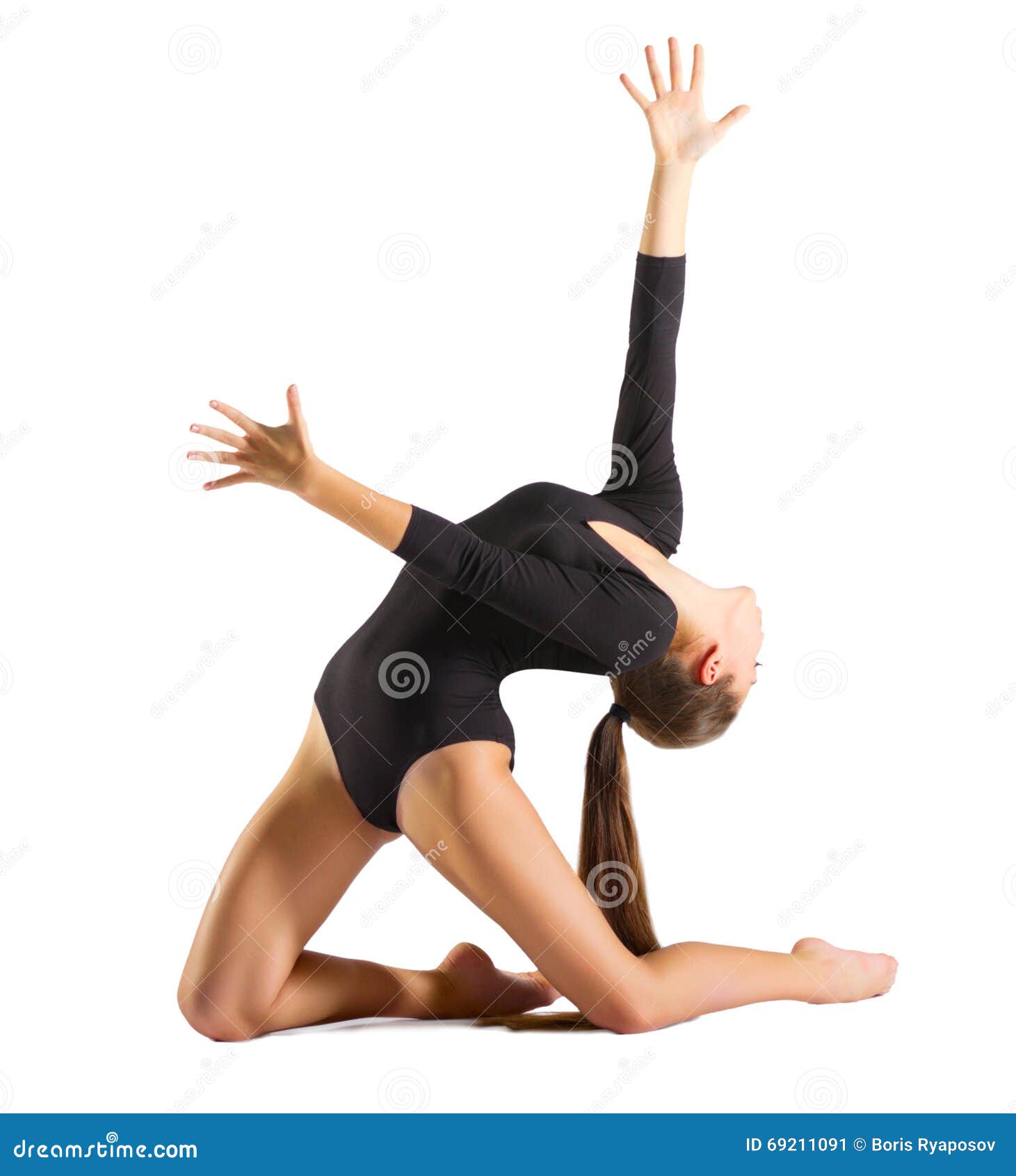 Girl engaged art gymnastic stock image. Image of sport - 69211091