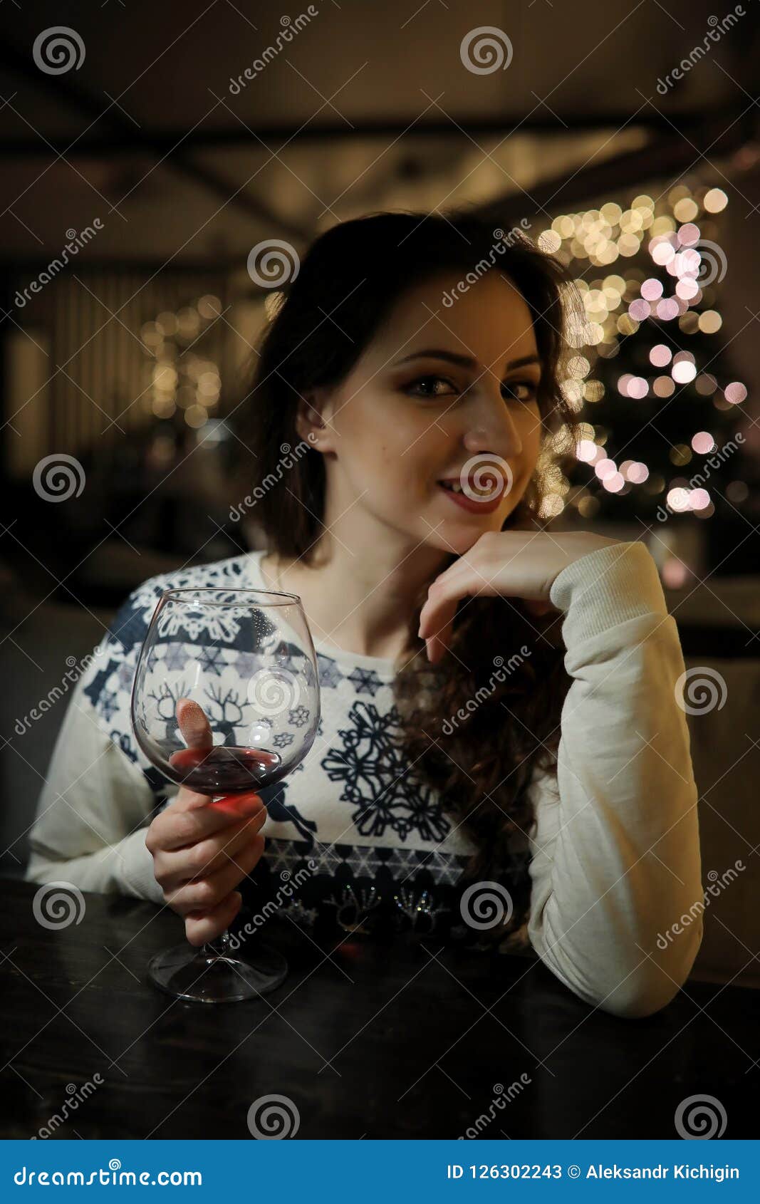 The Girl in the Evening Rest in a Cafe Stock Image - Image of dreaming ...