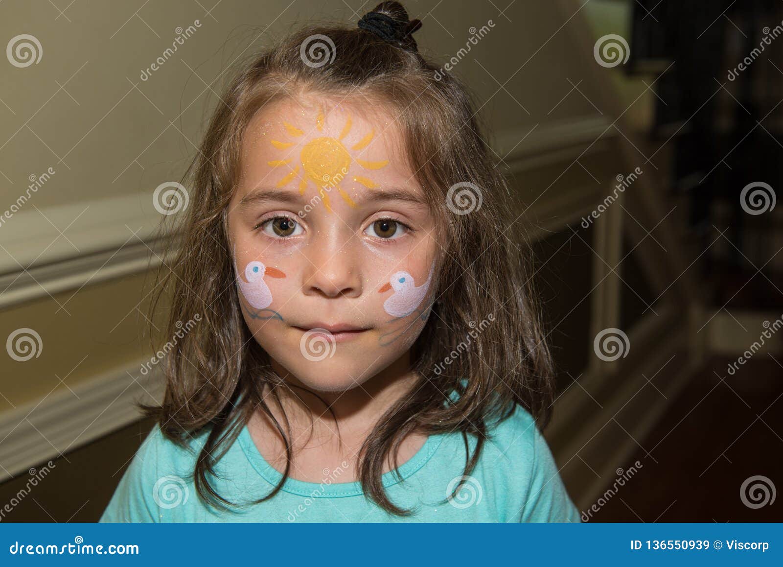 Girl With Face Painting Stock Image Image Of Caucasian