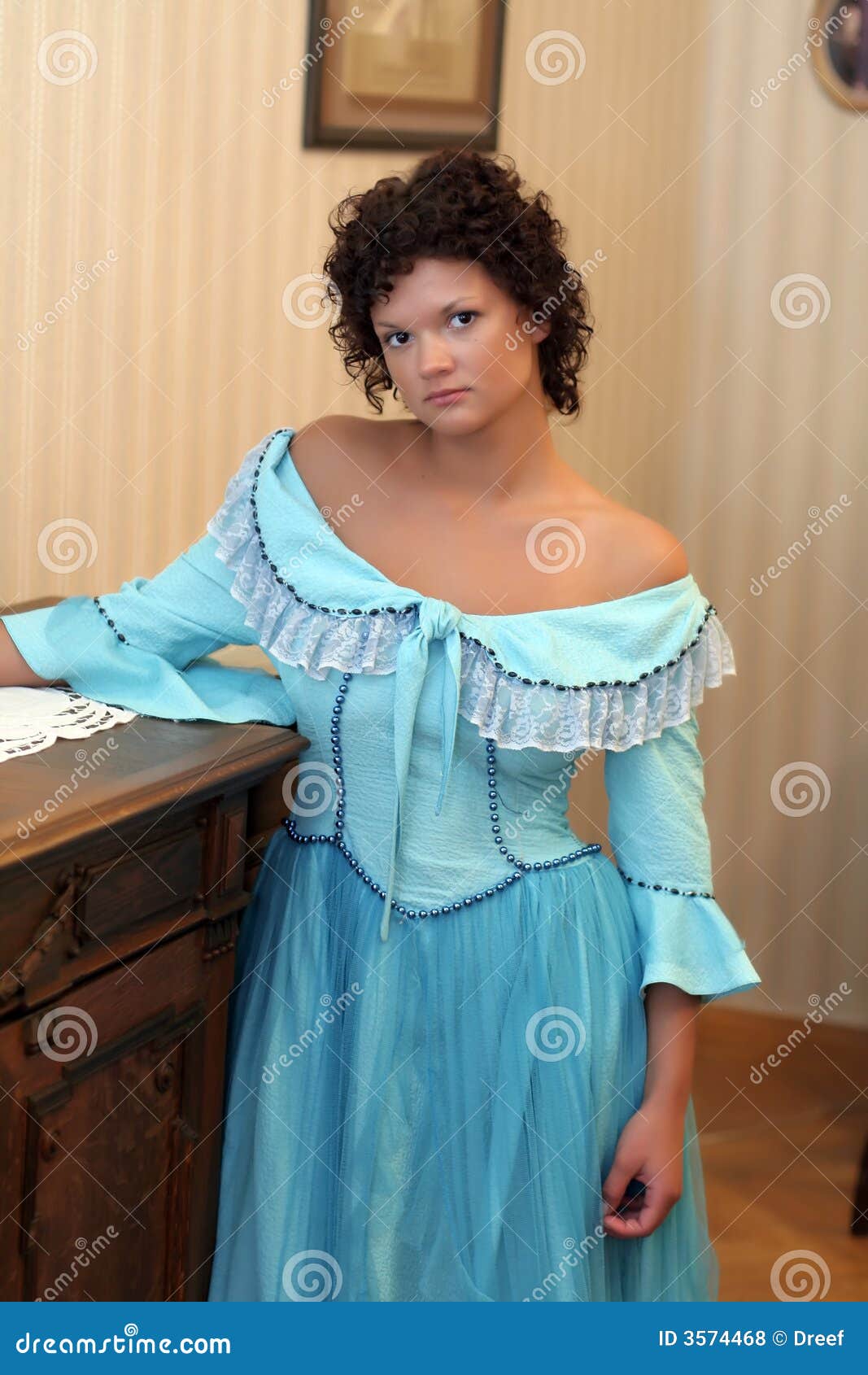 Girl in fancy dress stock photo. Image of alone, gorgeous - 3574468