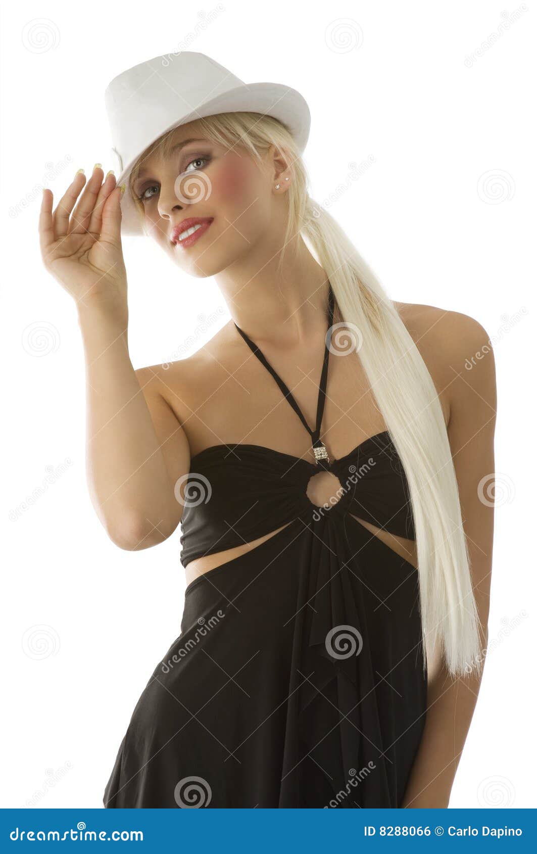 Girl with fedora stock photo. Image of beautiful, female 8288066