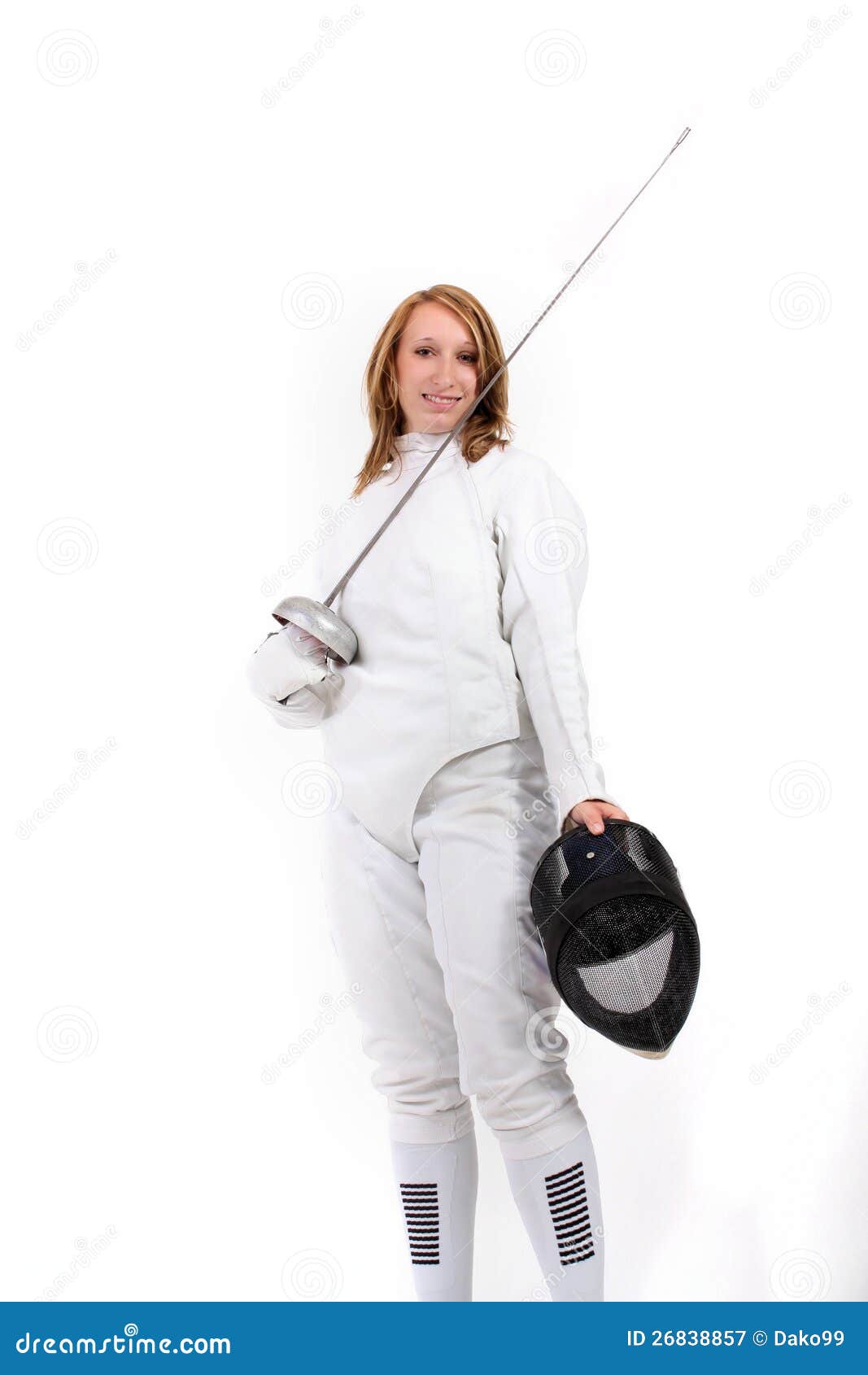 Girl In Fencing Suit Royalty Free Stock Photography Image 26838857