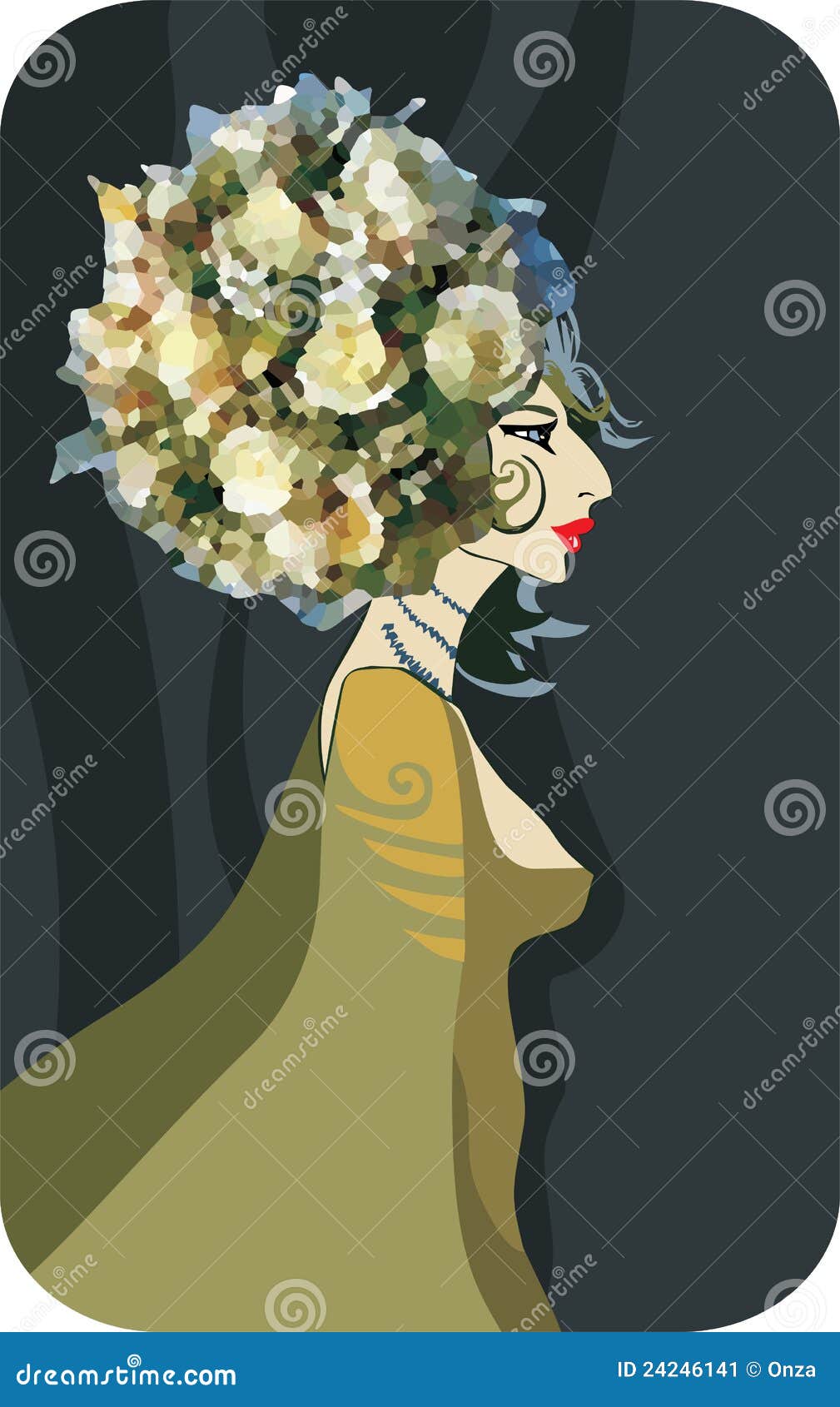 Girl Flower Queen stock vector. Illustration of princess 24246141