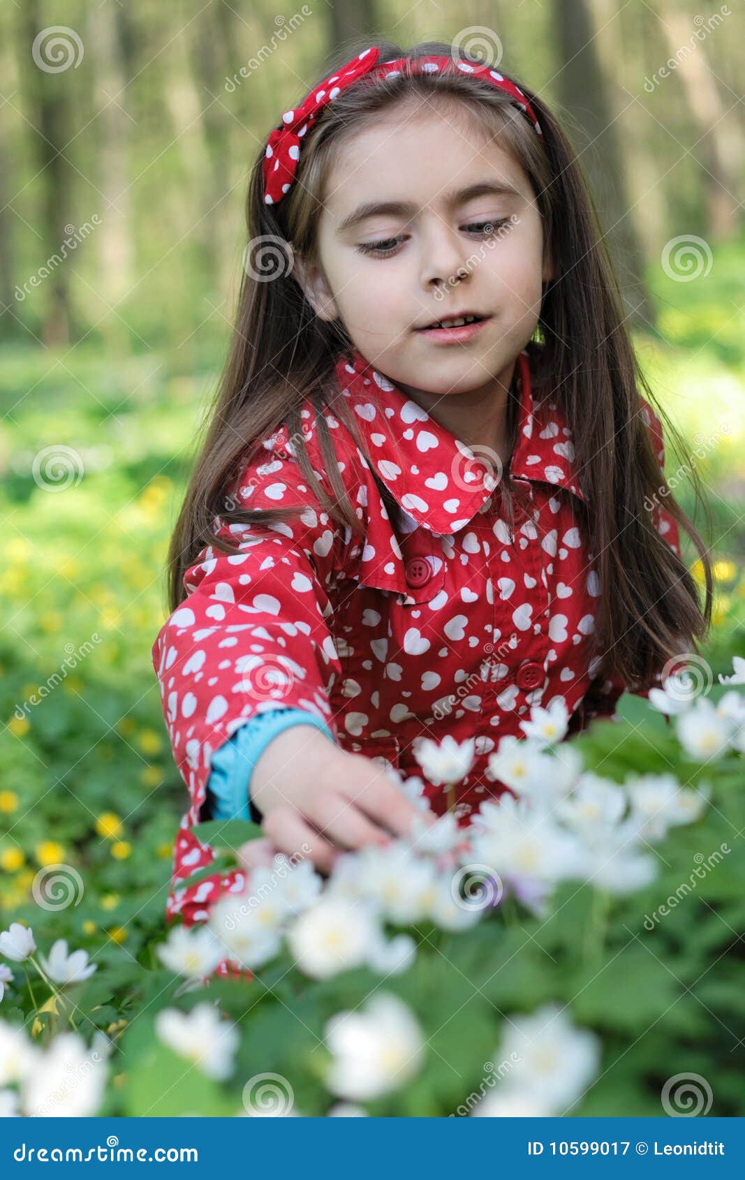 Girl in flowers stock image. Image of forest, life, people 10599017