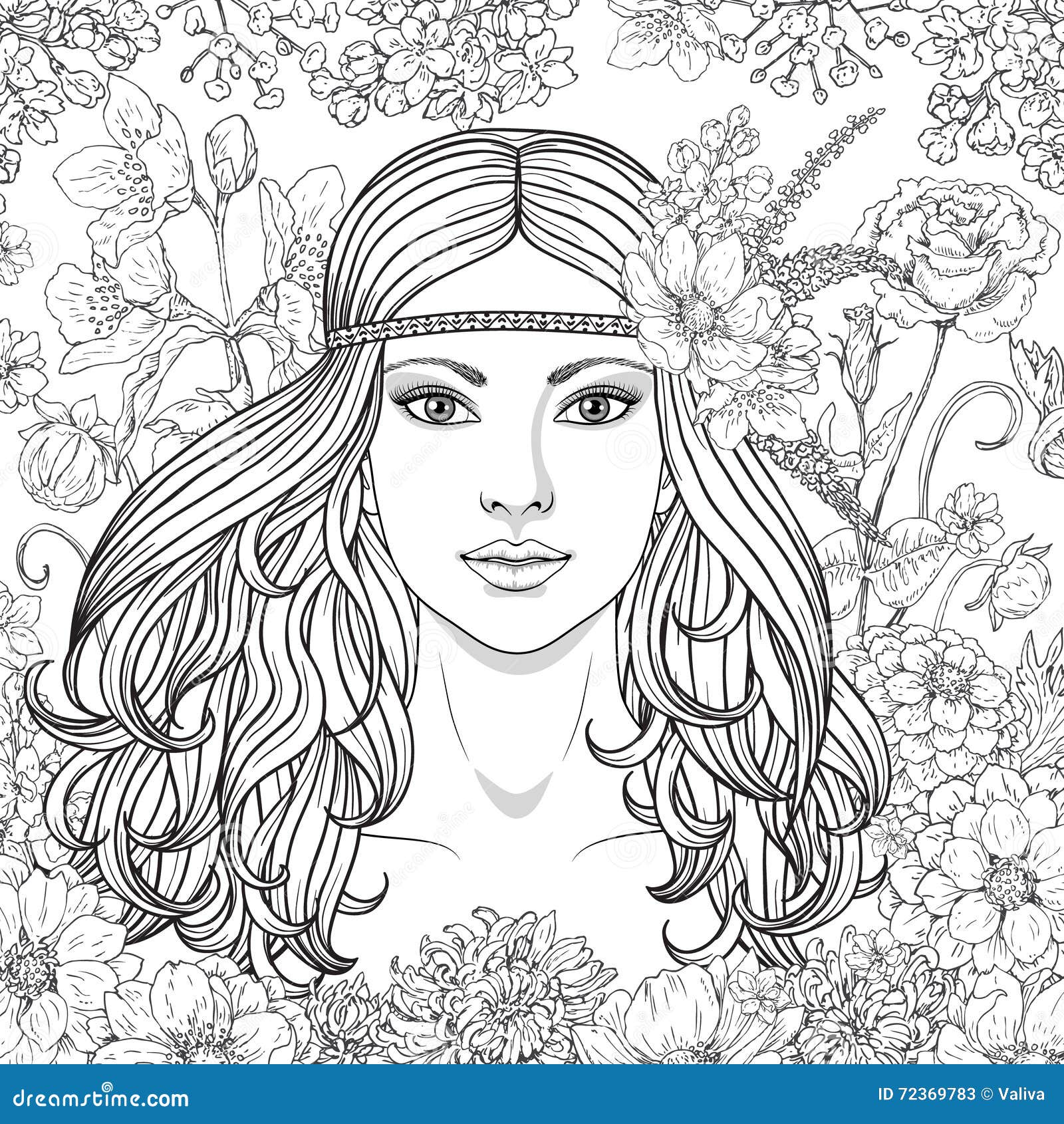 Beautiful Black Girl Coloring Pages