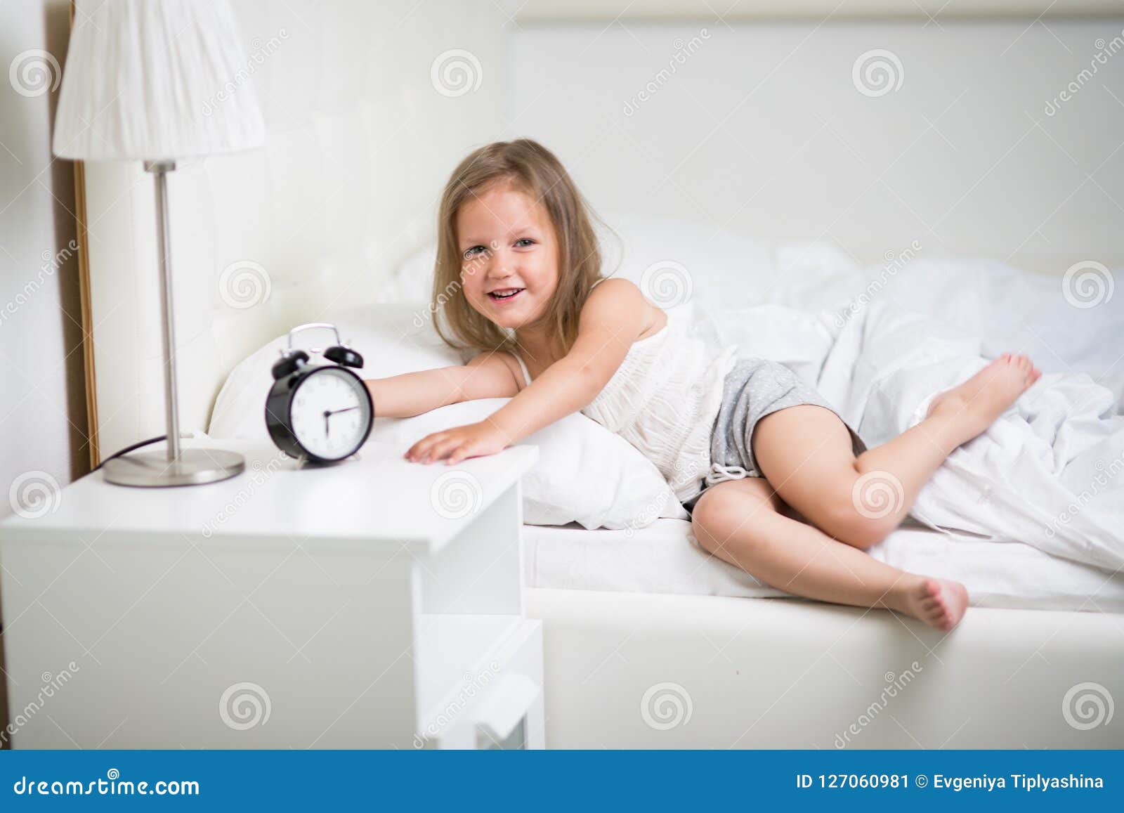 Girl sleeps in bed stock image. Image of sleep, caucasian 127060981