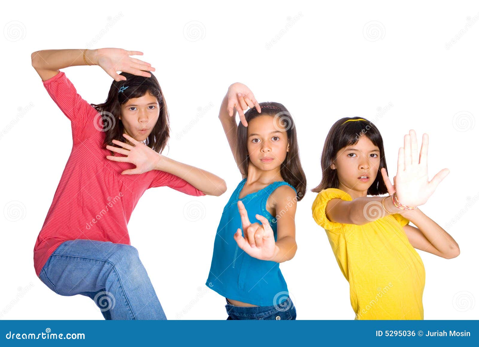 Girl Friends in Funny Kungfu Poses Stock Photo - Image of fondness ...