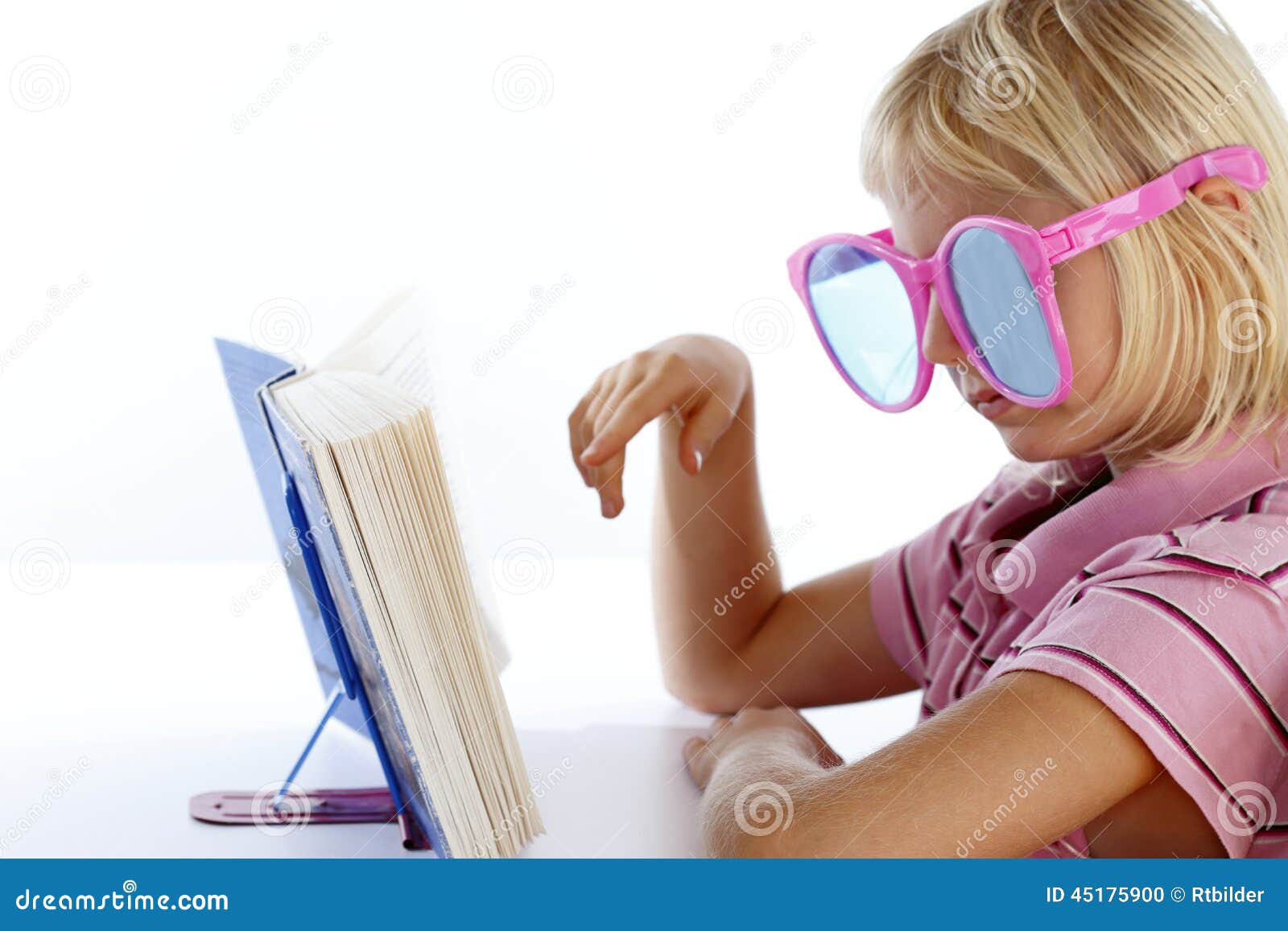Girl with funny glasses stock photo. Image of blond, schoolkid 45175900