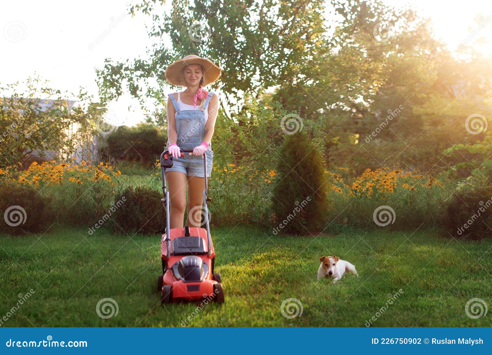 Sexy Woman Mower Stock Photos Free Royalty Free Stock Photos From