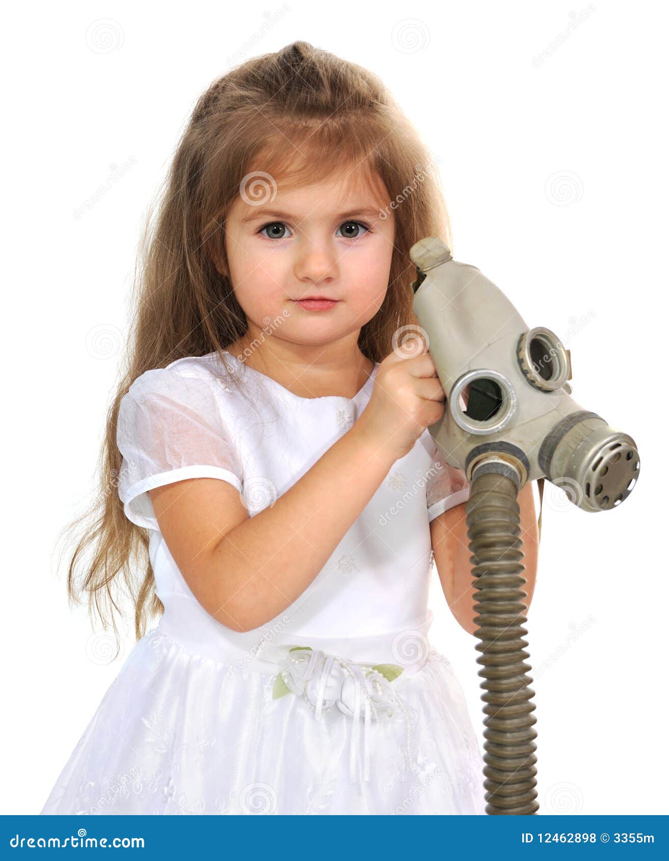 The Girl And A Gas Mask RoyaltyFree Stock Image