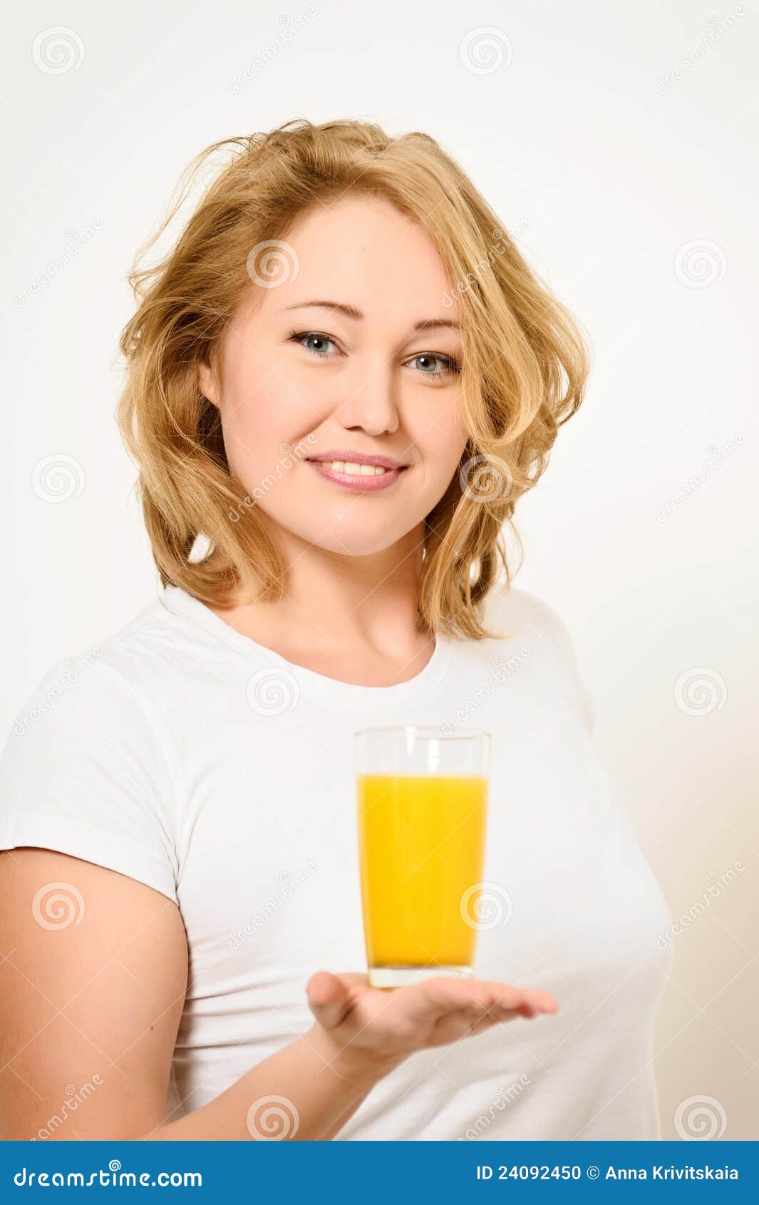 Girl with a glass of juice stock photo. Image of glass 24092450