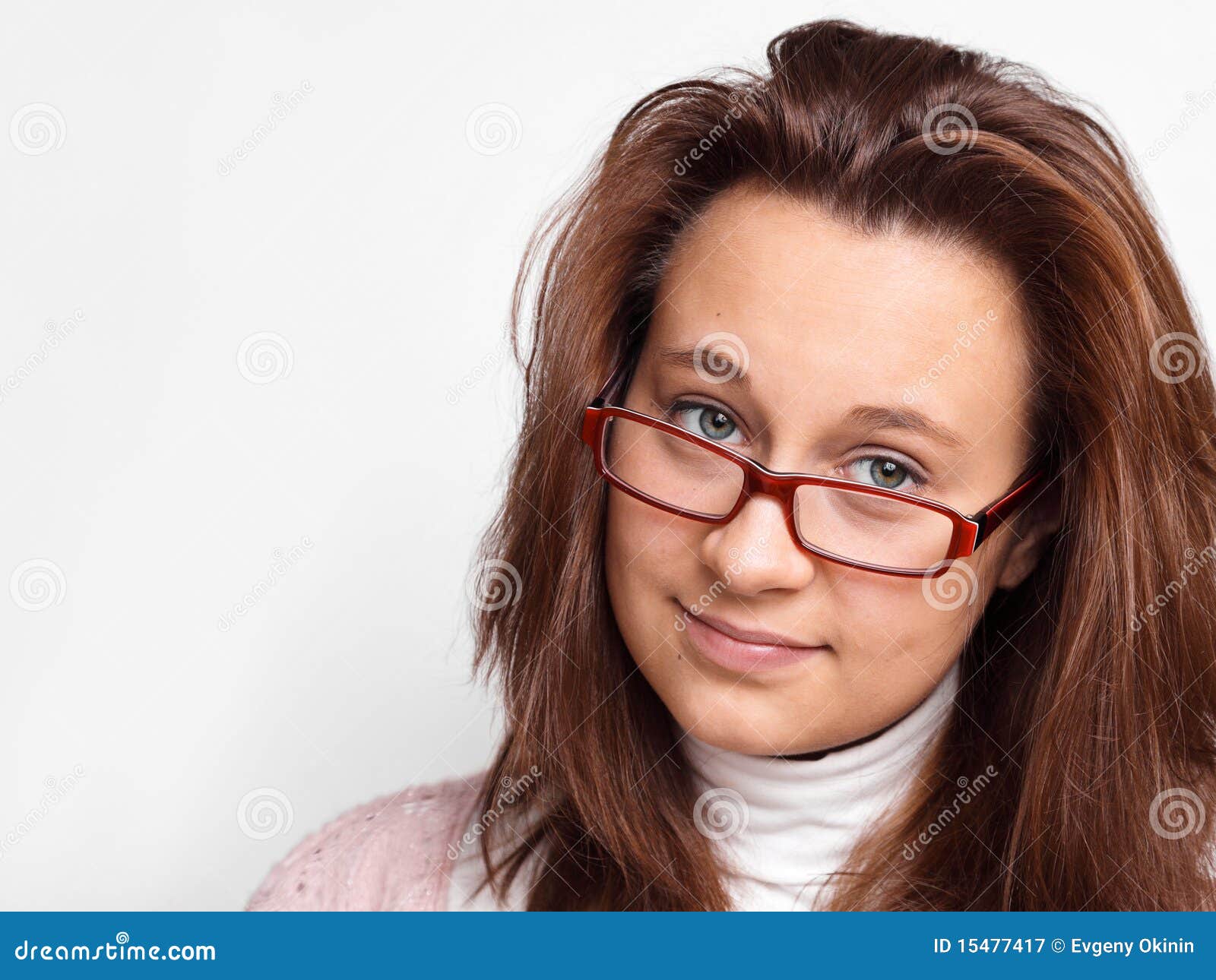 Girl with glasses stock image. Image of glasses, face 15477417