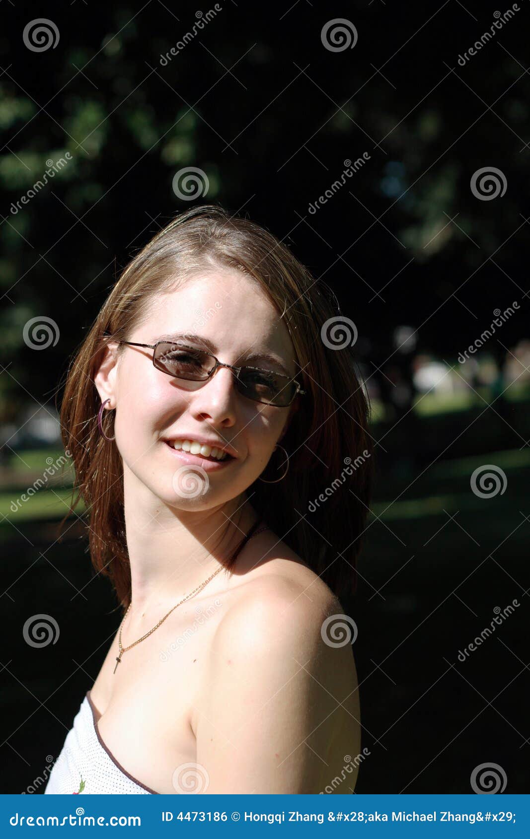 Girl with glasses stock photo. Image of enjoying, joyful 4473186