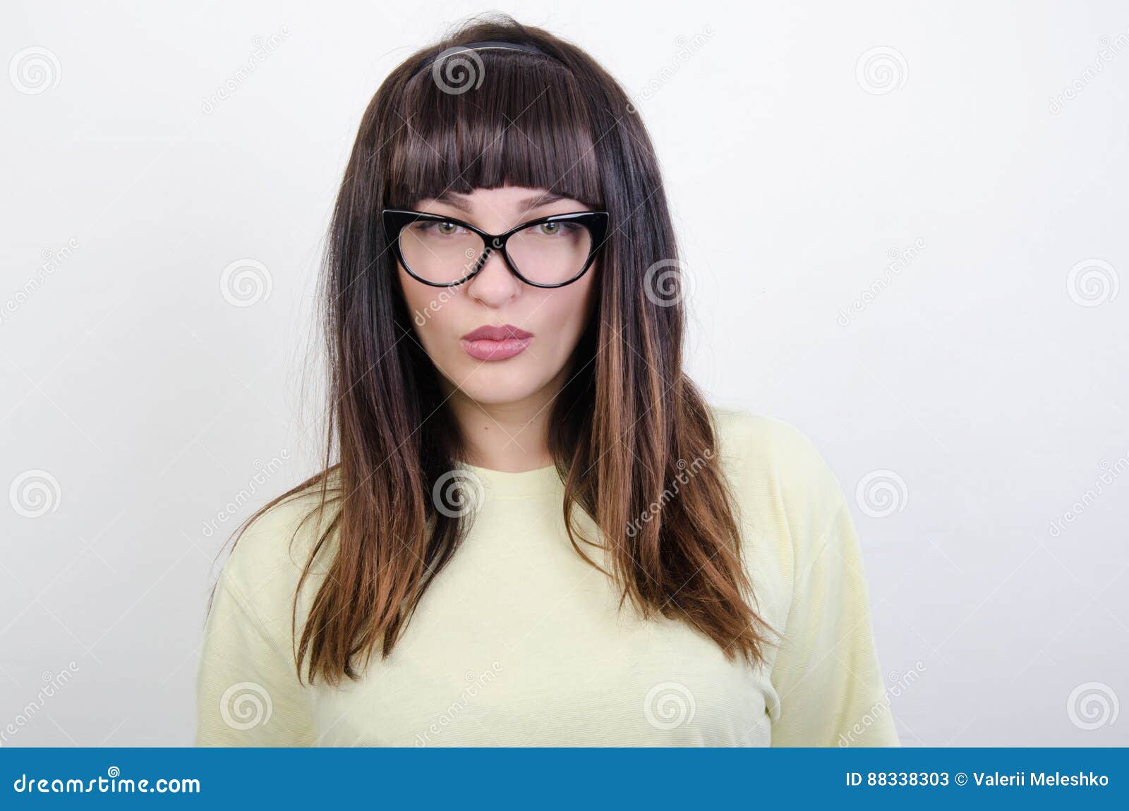 Girl in glasses stock image. Image of tenderness, eyes 88338303