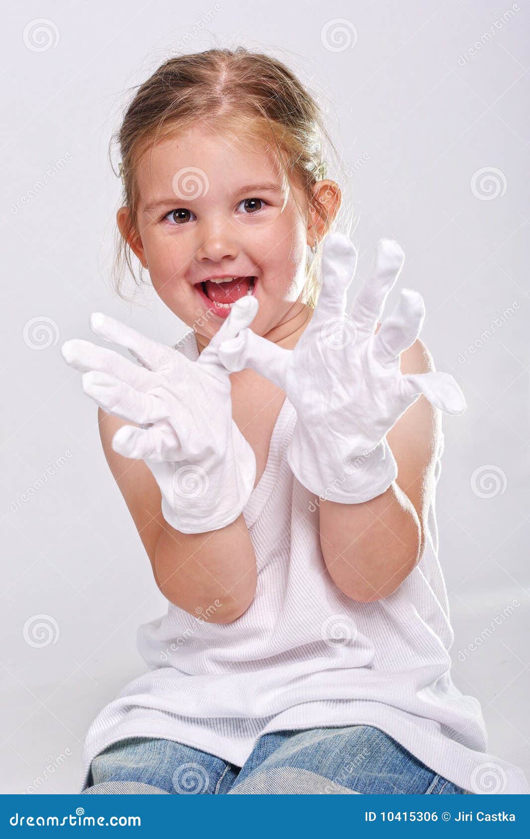 Girl In Glove Royalty Free Stock Image Image 10415306