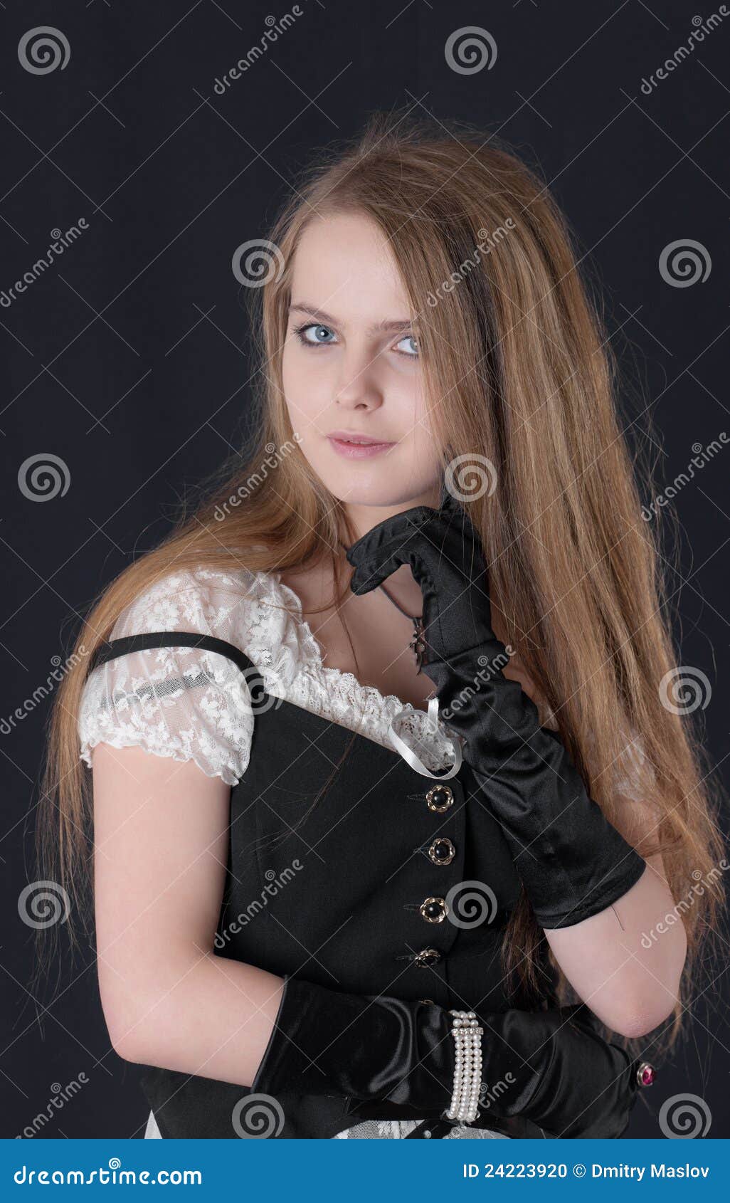 The girl in gloves stock photo. Image of youth, caucasian 24223920