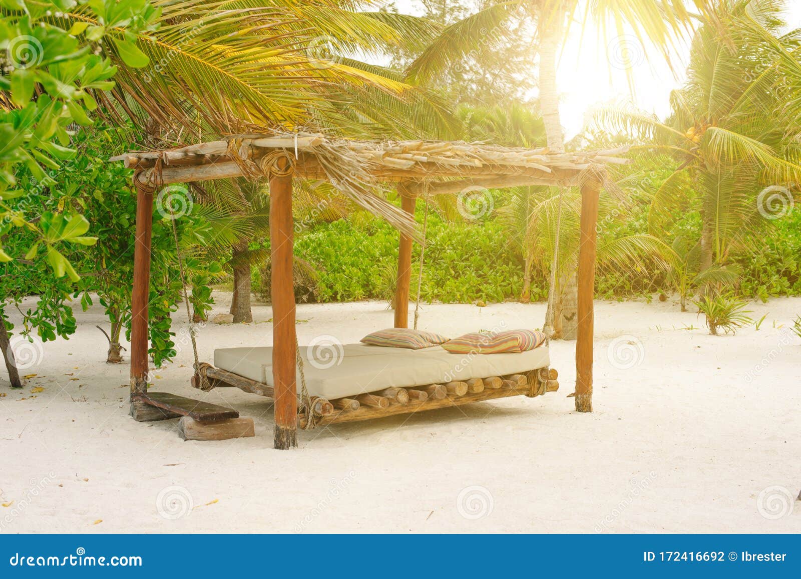 Relax bed on the beach editorial photography. Image of lifestyle