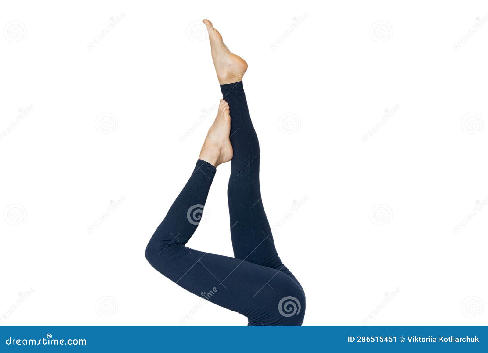 A 20-year-old female trainer practices Pilates on an elevator