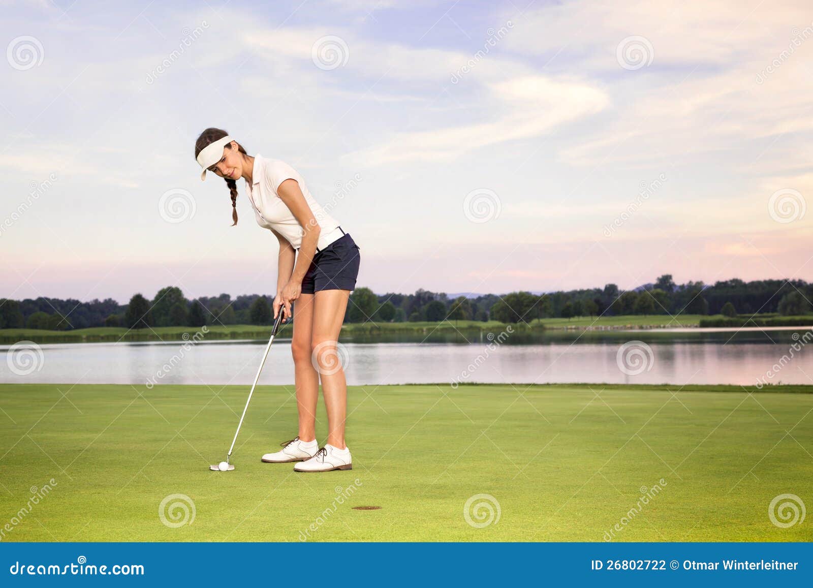 Girl Golfer Putting Stock Photography Image 26802722 throughout Awesome along with Beautiful golfing girl with regard to Home