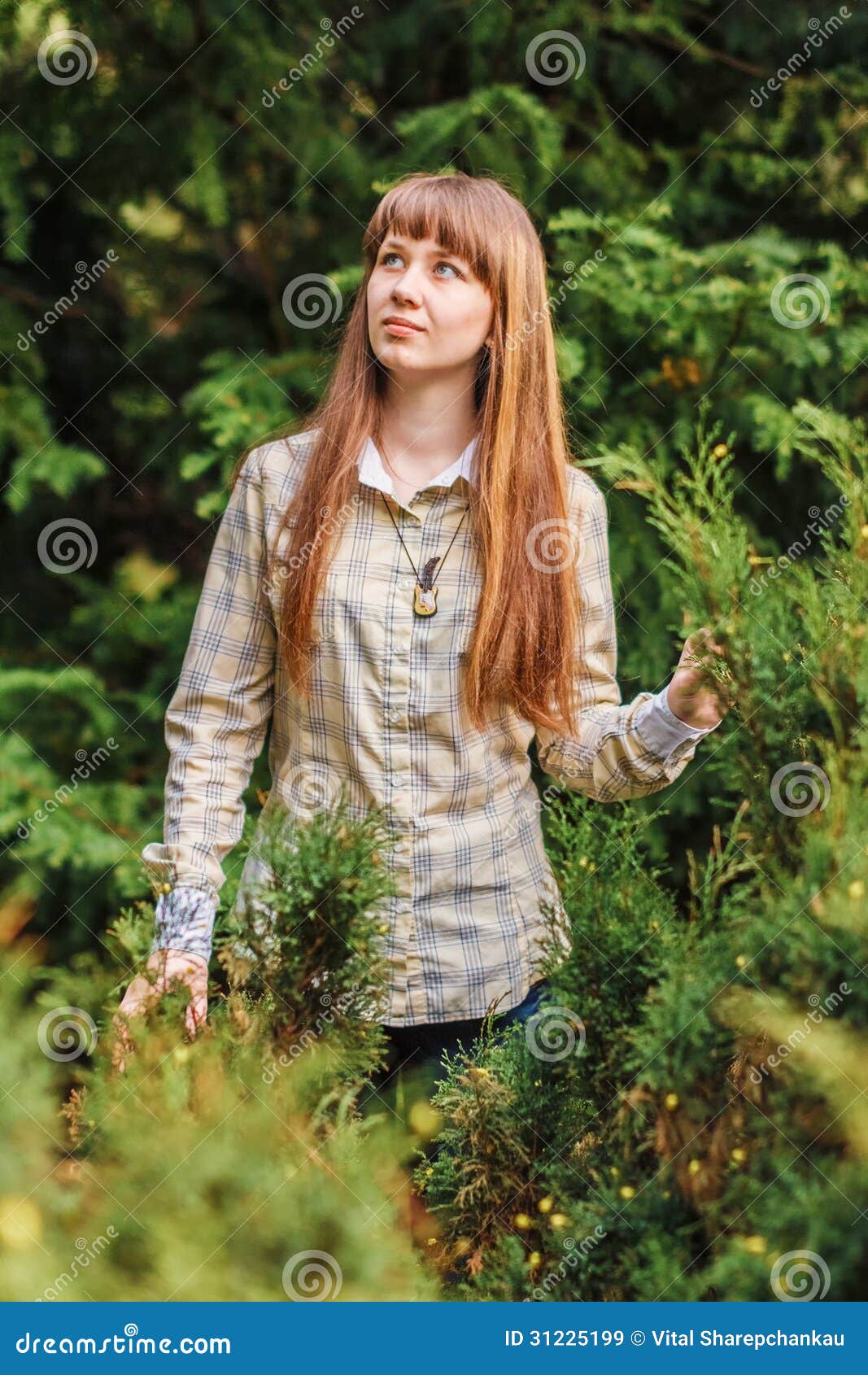 The Girl On A Green Background. Stock Image Image of woman, park