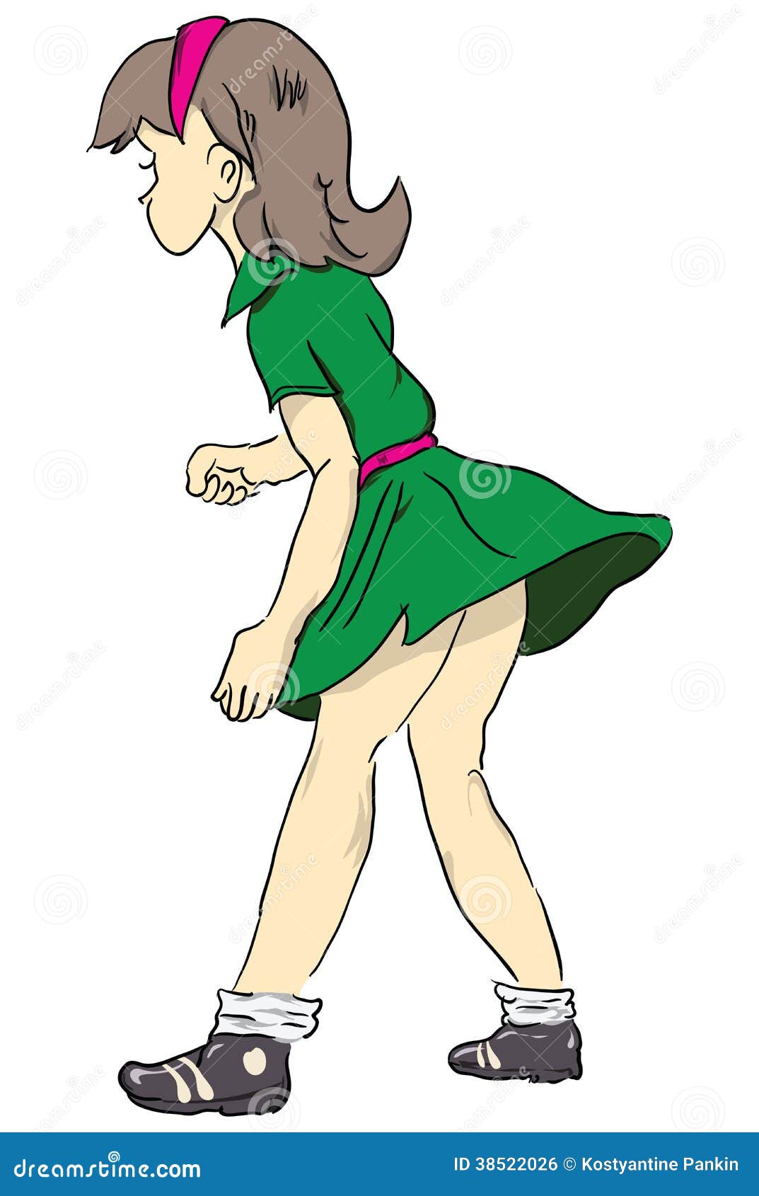 Girl In A Green Dress Royalty Free Stock Image - Image: 38522026