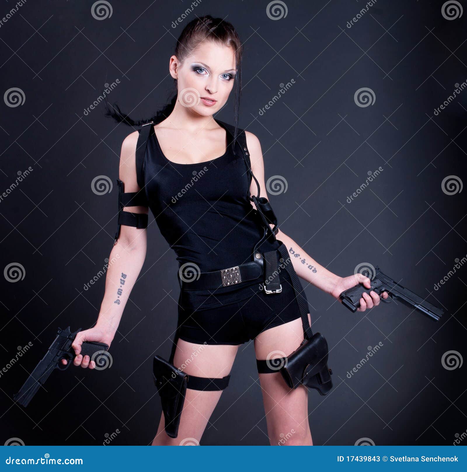 Girl With Gun Royalty Free Stock Photo CartoonDealer 17439843 girl-with-gun-royalty-free-stock-photo-cartoondealer-17439843