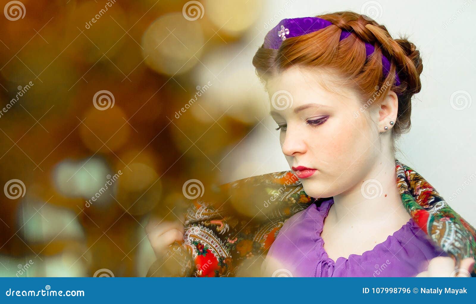Girl with a Hair Style in a Slavic Style Stock Photo - Image of elegant, face: 107998796 Girl with a Hair Style in a Slavic Style Stock Photo - Image of elegant, face: 107998796