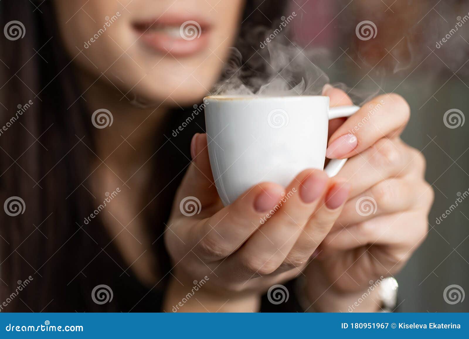 Female hands holding hot cup of coffee or tea. Coffee Mug by Liss Art  Studio - Fine Art America