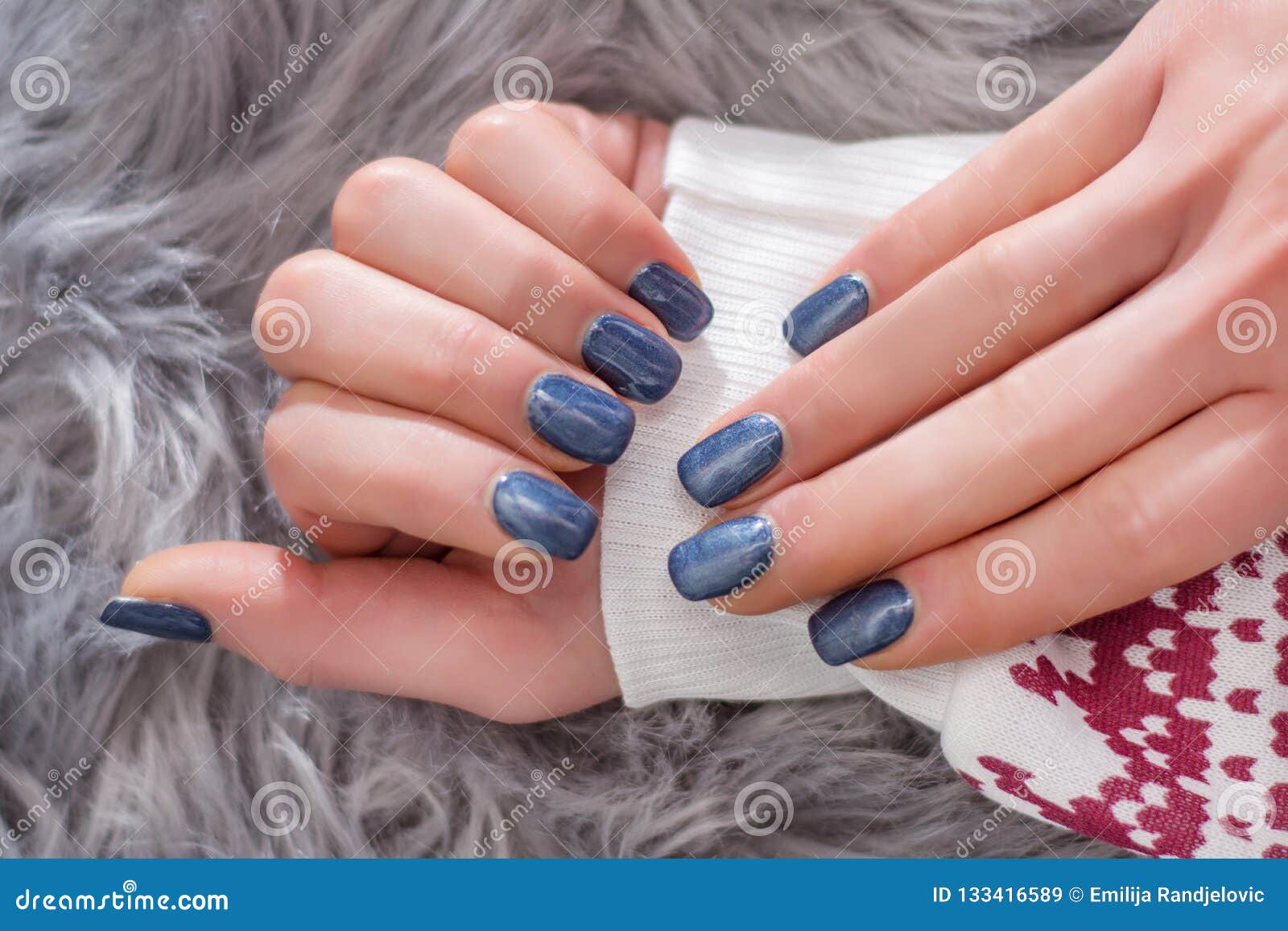 Girl Hands with Navy Blue Nail Polish Color on Winter Sweater Stock Image - Image of background, focus: 133416589 Girl Hands with Navy Blue Nail Polish Color on Winter Sweater Stock Image - Image of background, focus: 133416589