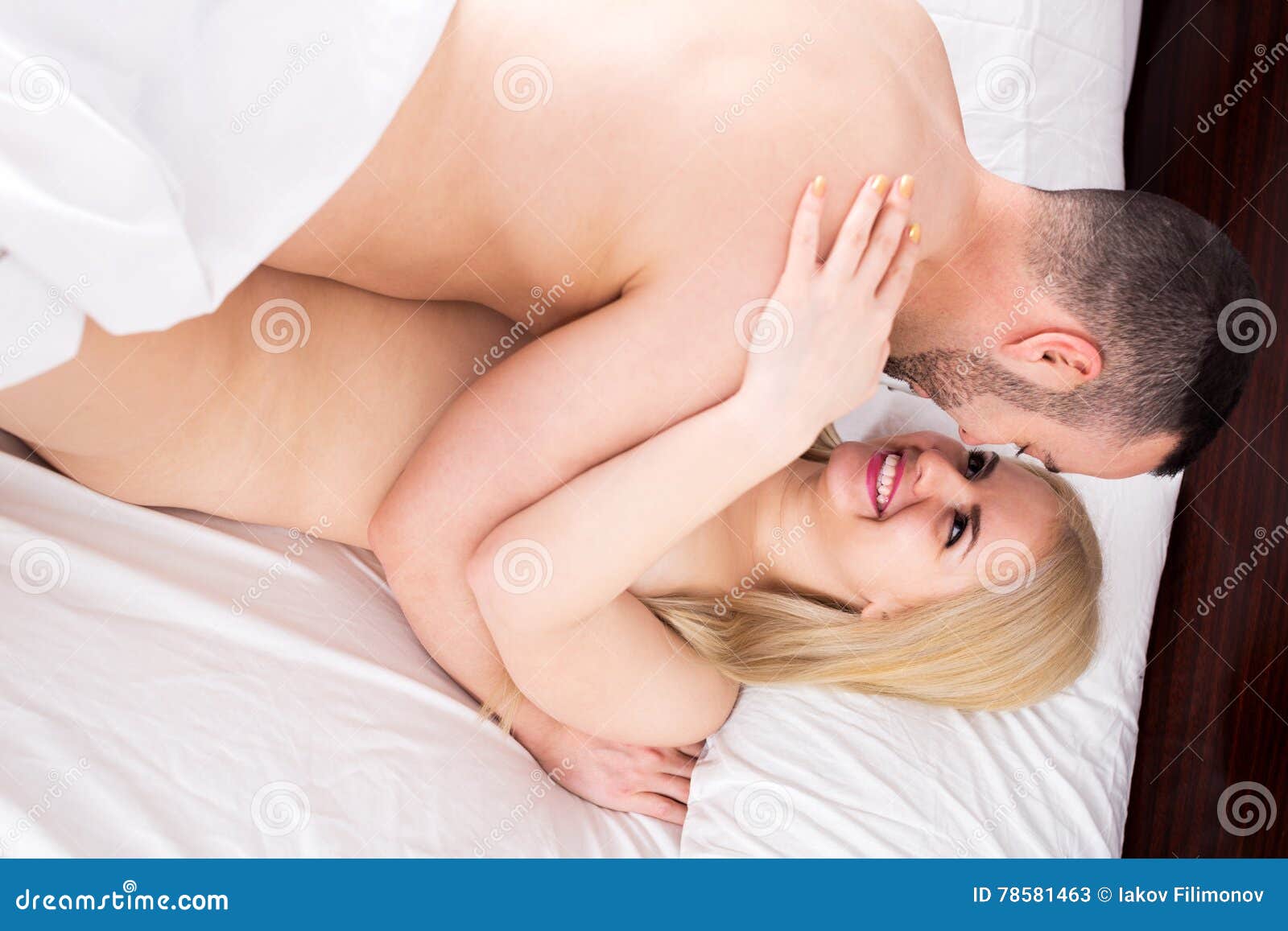 Girl and Handsome Boyfriend Having Sex Stock Image image