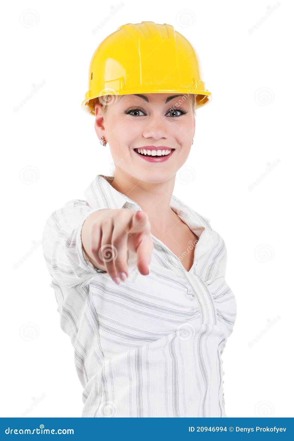 Girl with hard hat stock photo. Image of hardhat, casual 20946994