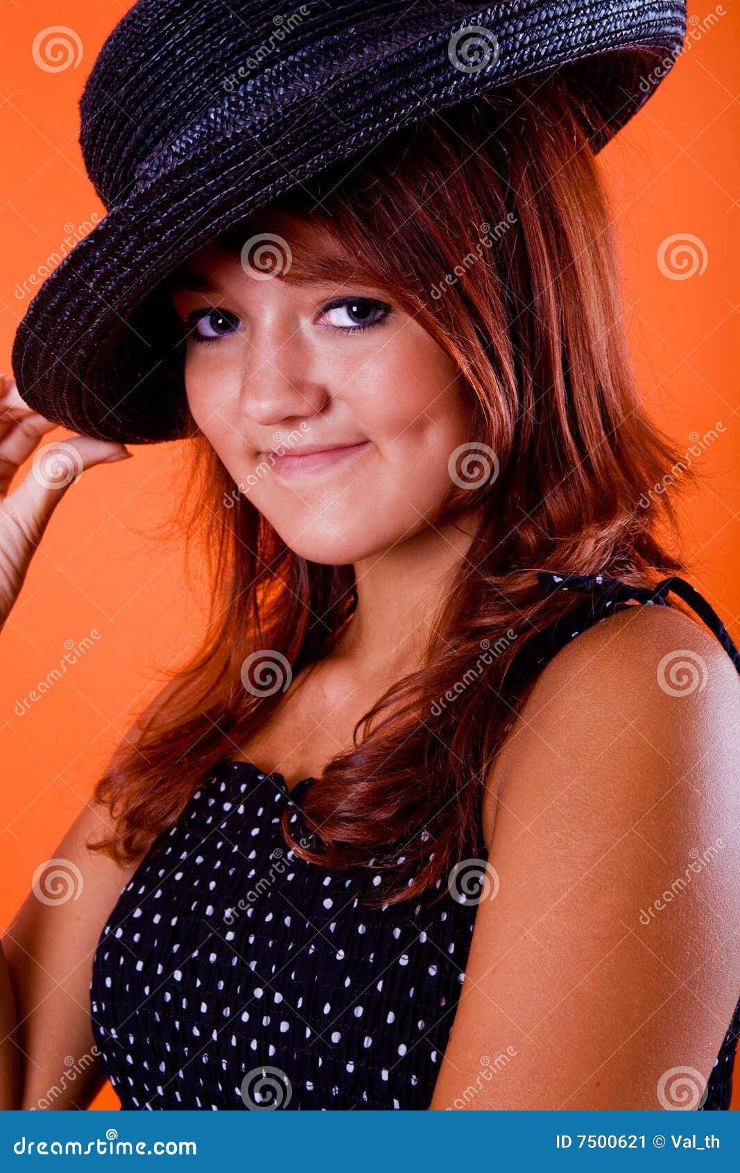 Girl with a hat stock image. Image of society, girl, holydays 7500621