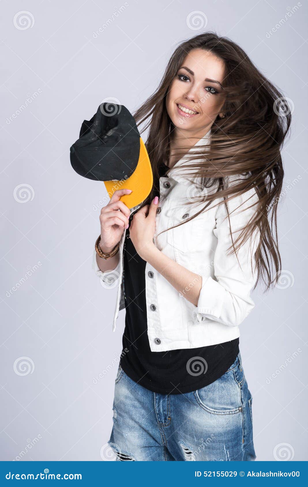 The girl with the hat stock image. Image of ceremonial 52155029