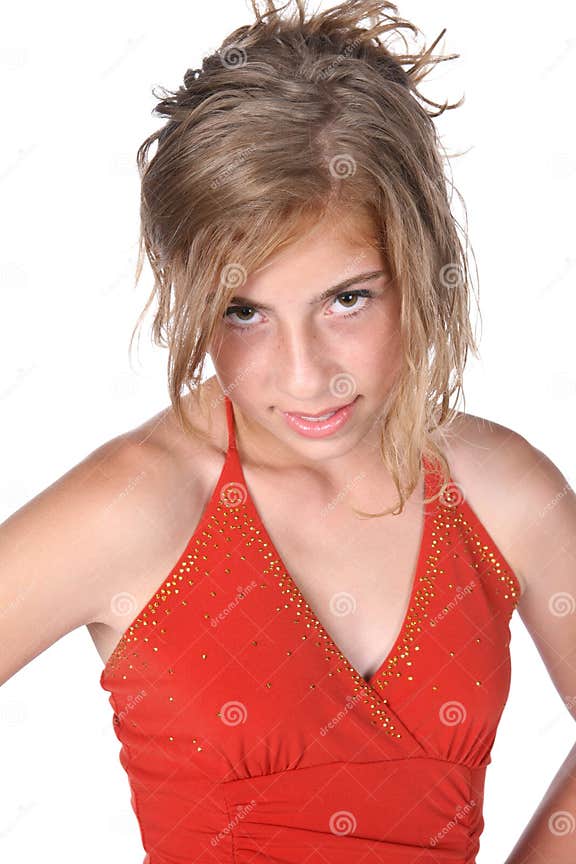 Girl with head tilted down stock image. Image of girl 5920543