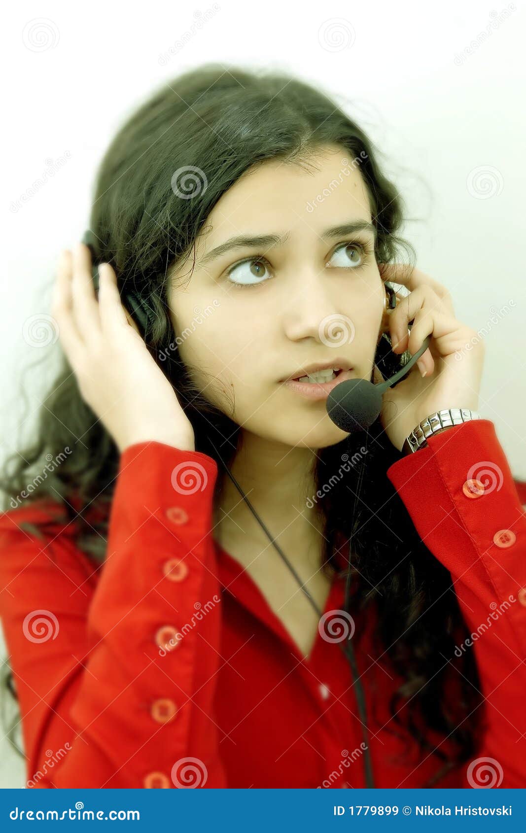 Girl With Headset Picture. Image 1779899