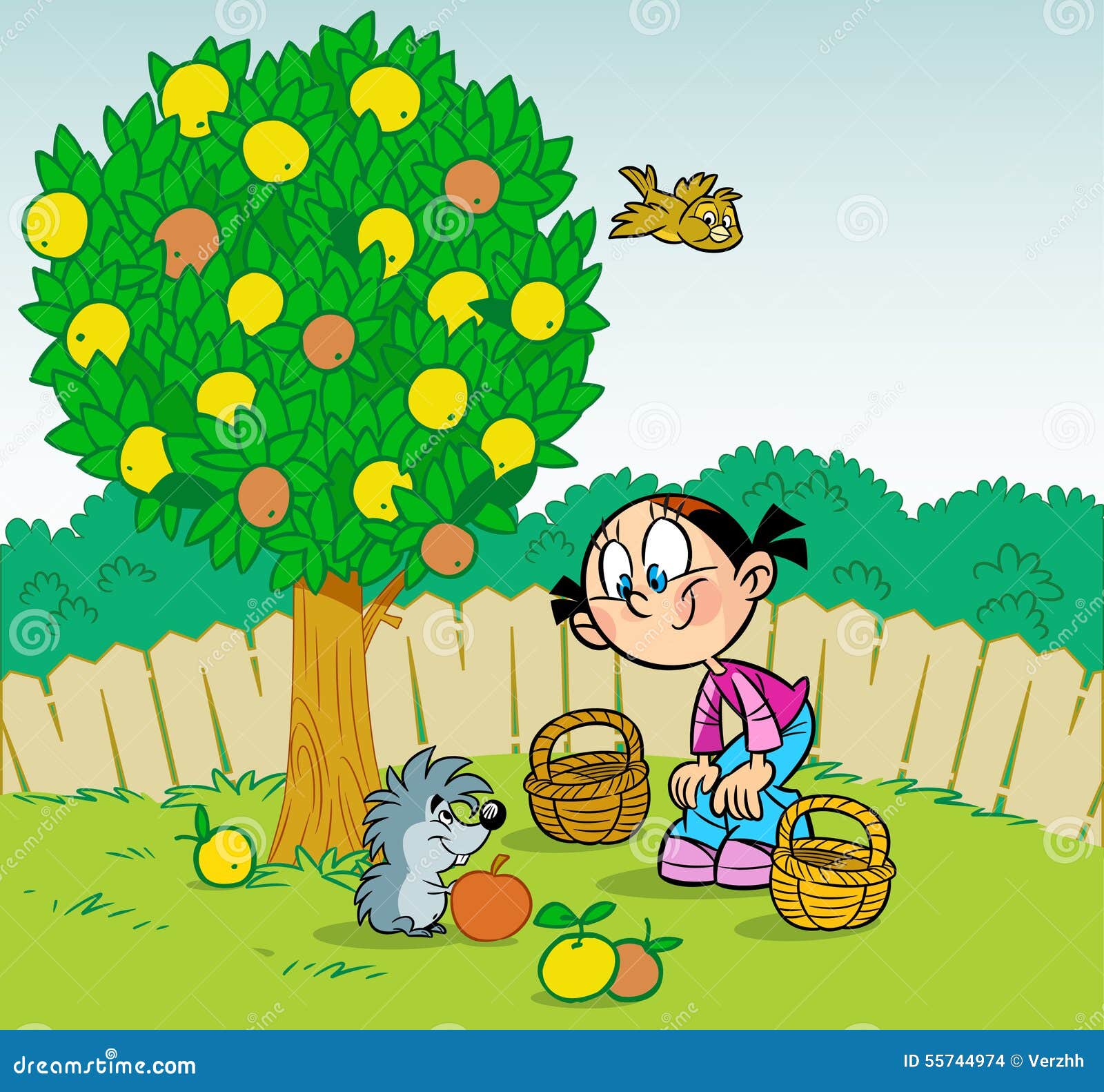 clipart girl in garden - photo #13