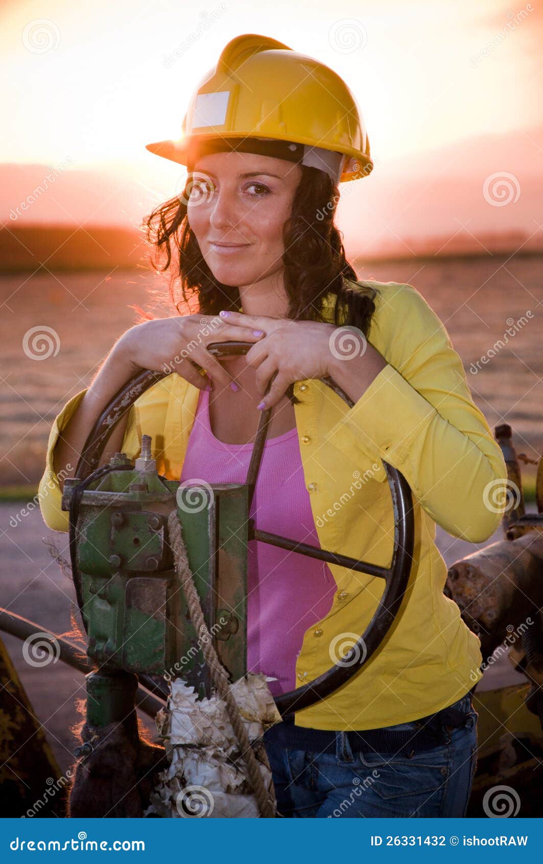 Girl with helmet stock photo. Image of freight, beautiful 26331432