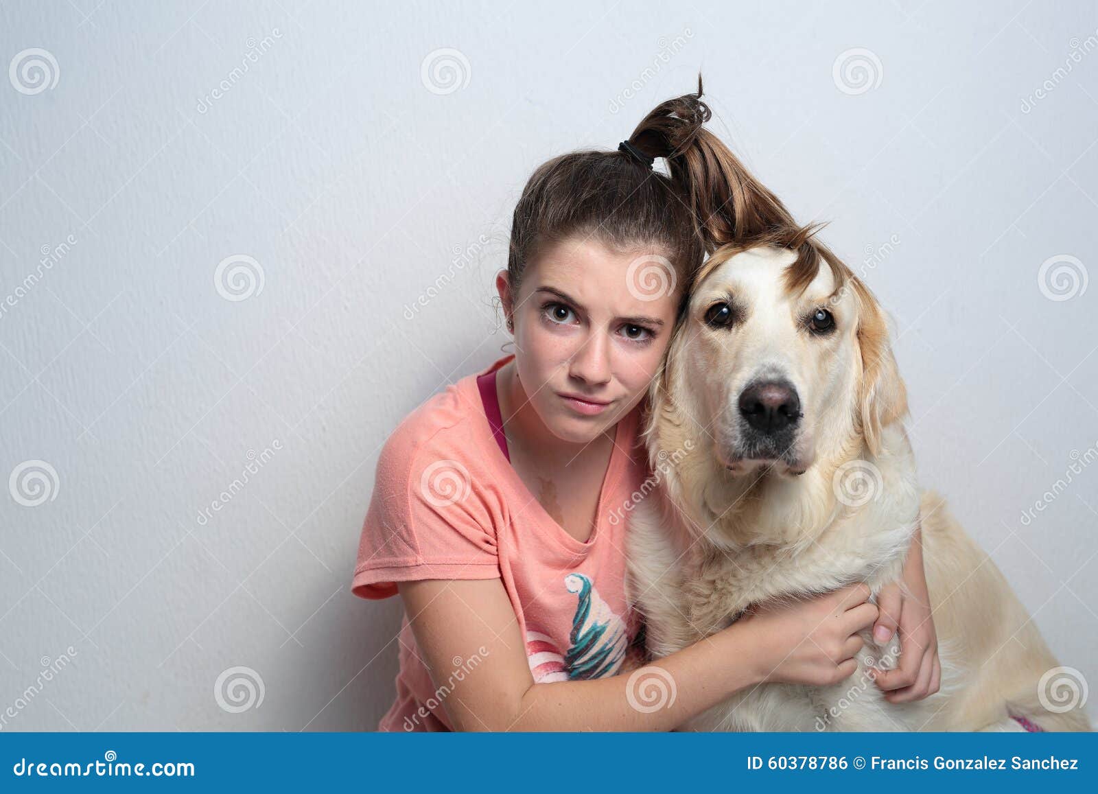 girl with her dog