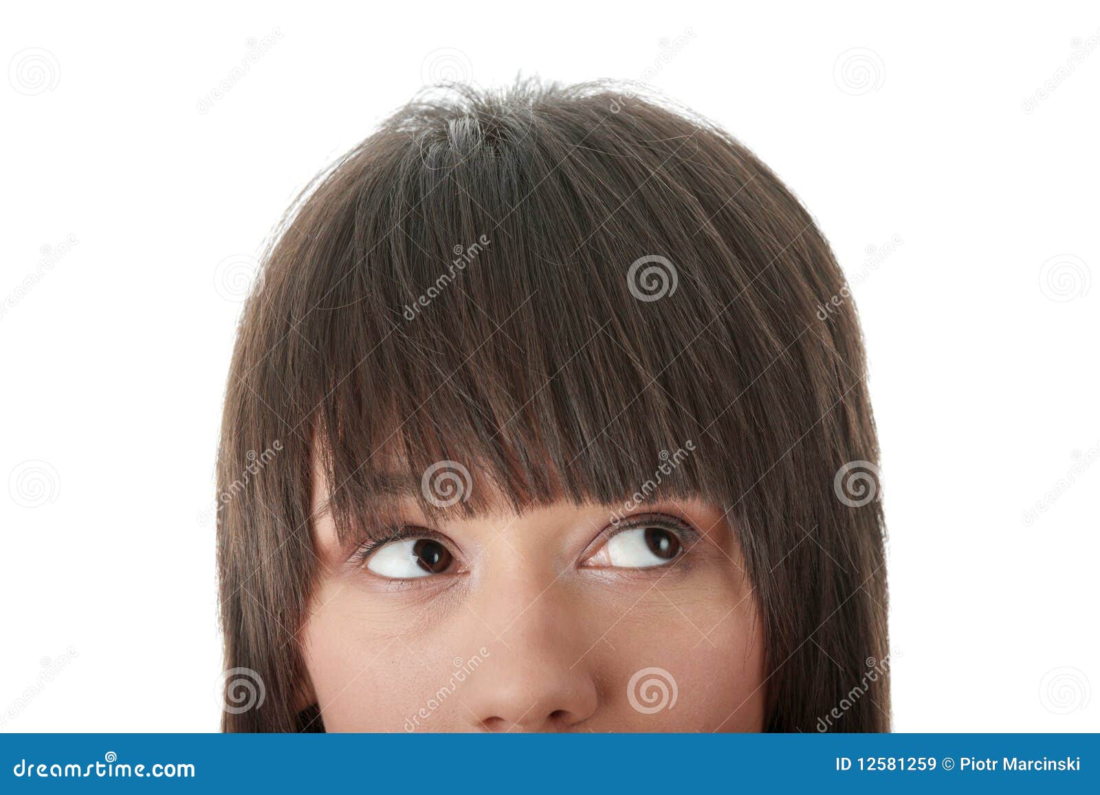 Girl with Her Eyes Looking Away Right Stock Image Image of pupils