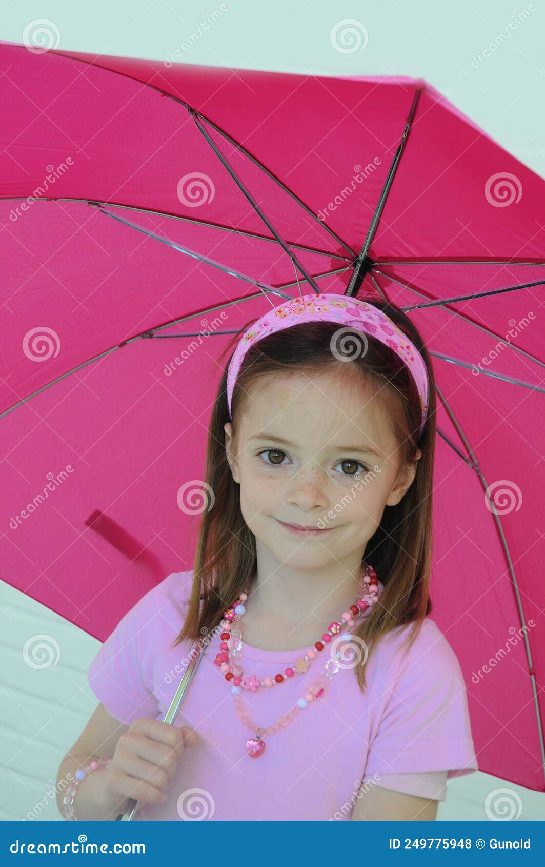 Girl and Her Favorite Color Pink Stock Photo - Image of proud, holding ...