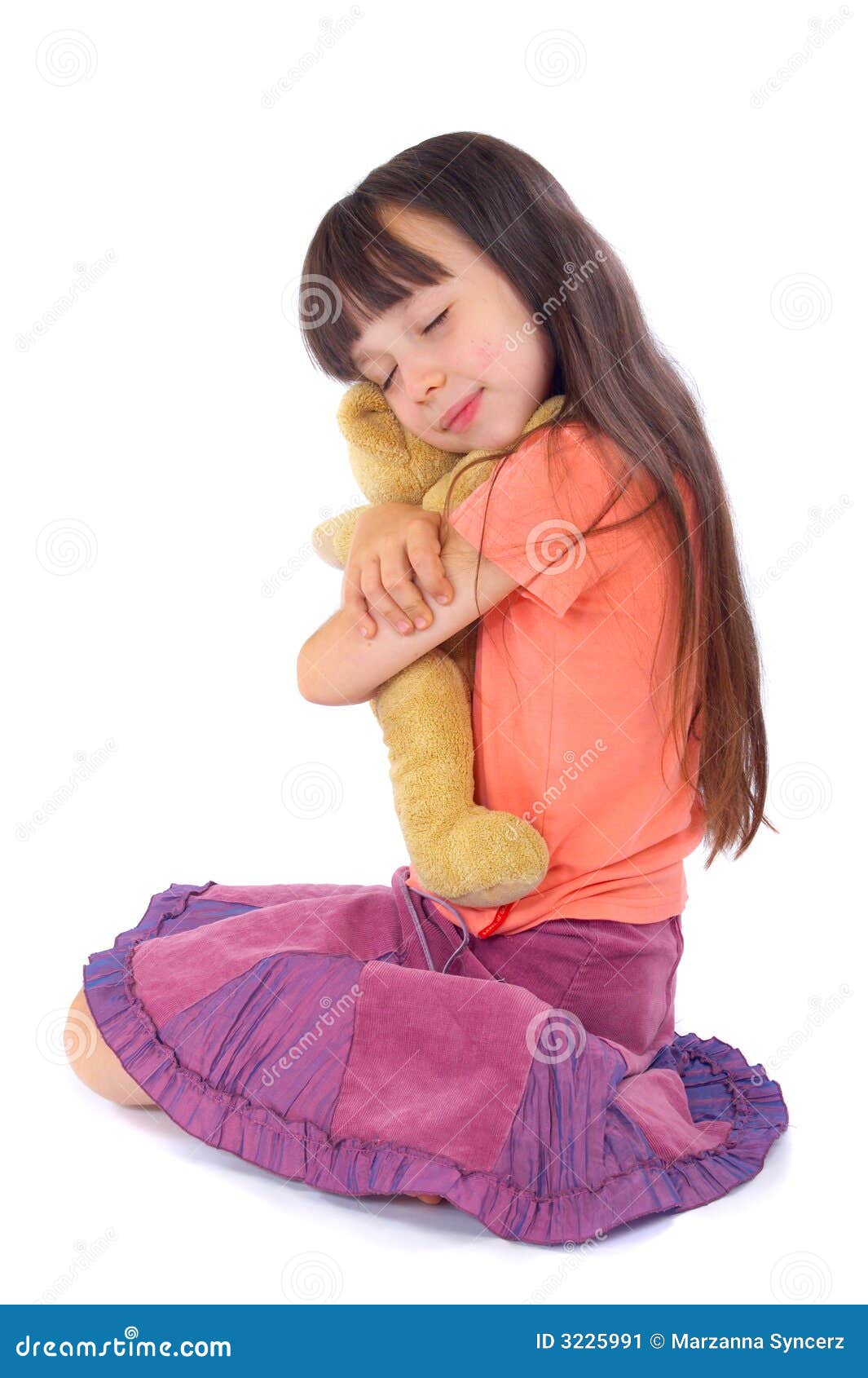 girl with her favourite toy be