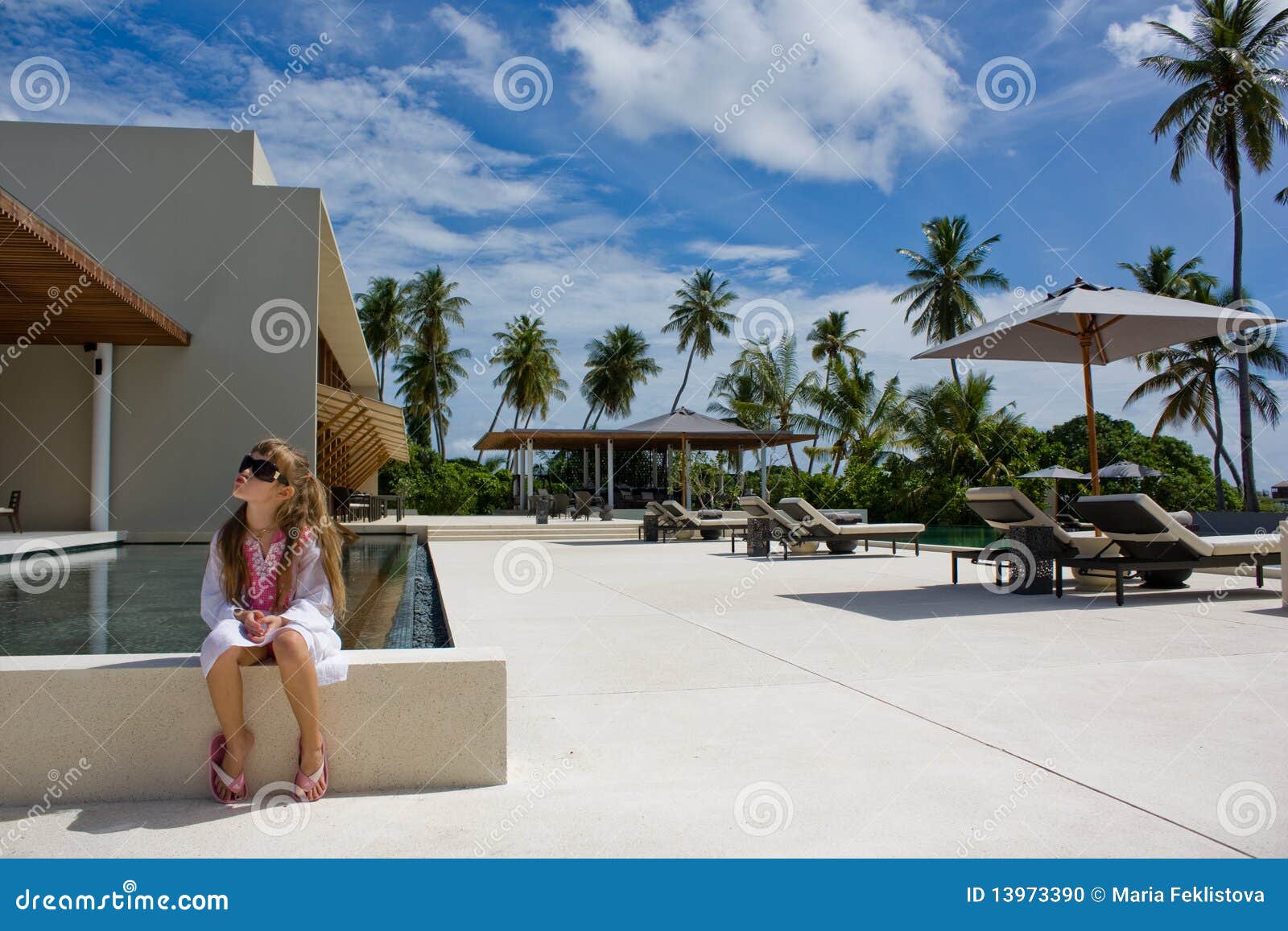 Girl on Her Vacation on Resort Stock Photo Image of smile, model